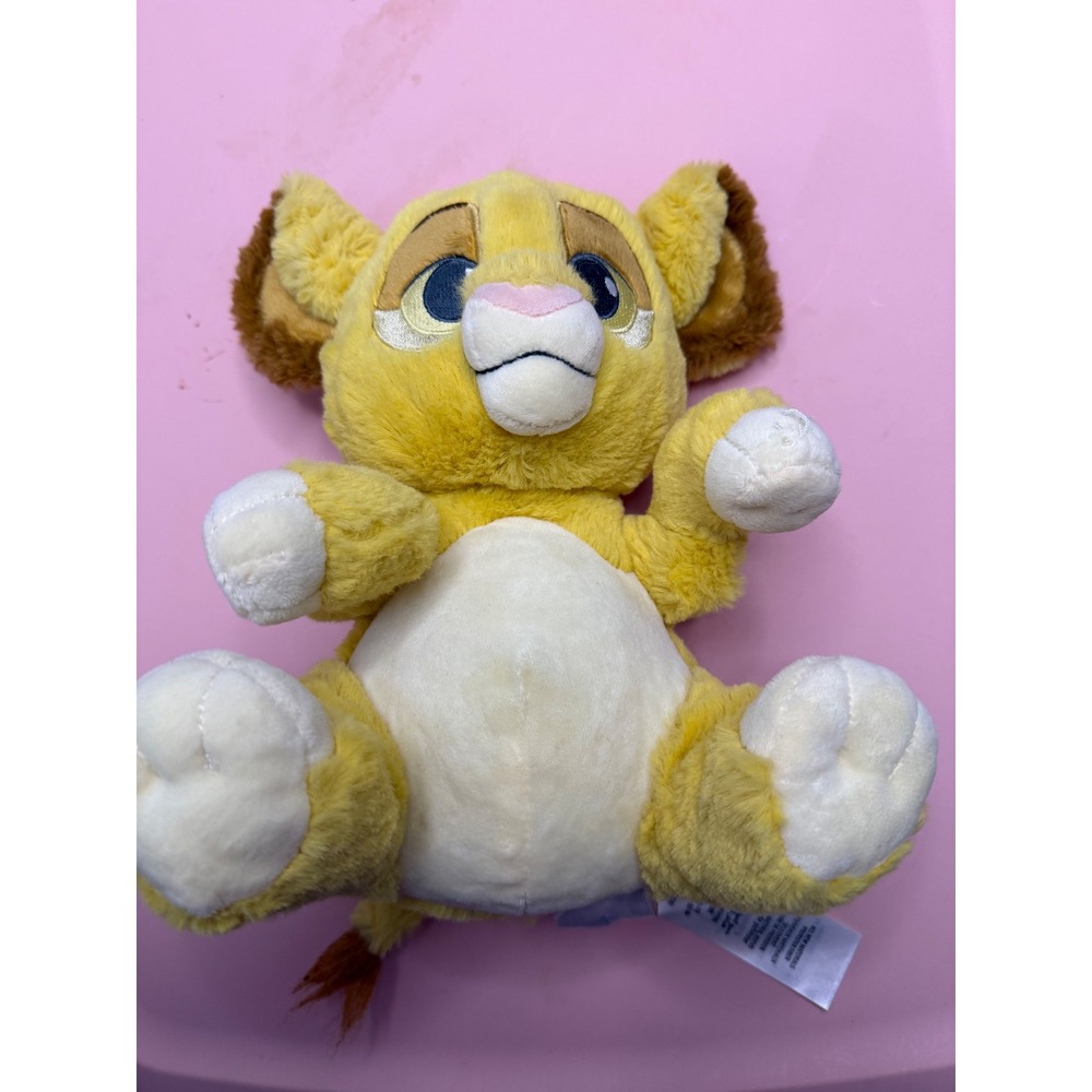 Disney Store Lion King Simba Plush Yellow‎ Lion Cub Stuffed Animal 11 Inch